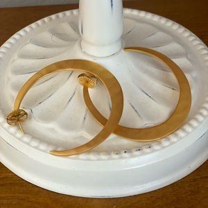 Robert Lee Morris brass, brush Matt hoop earrings